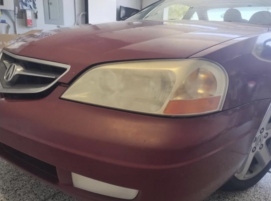 Paint with swirl marks and scratches - before