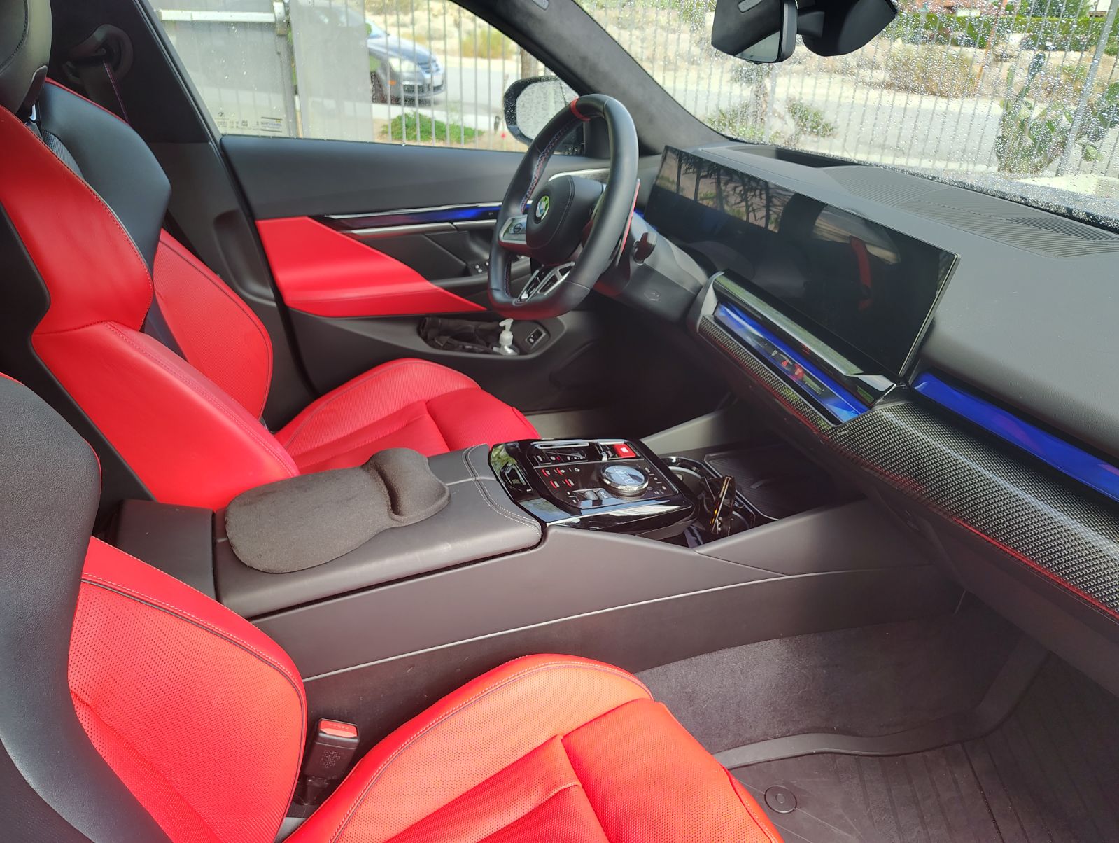 BMW M interior with ceramic coating on dashboard