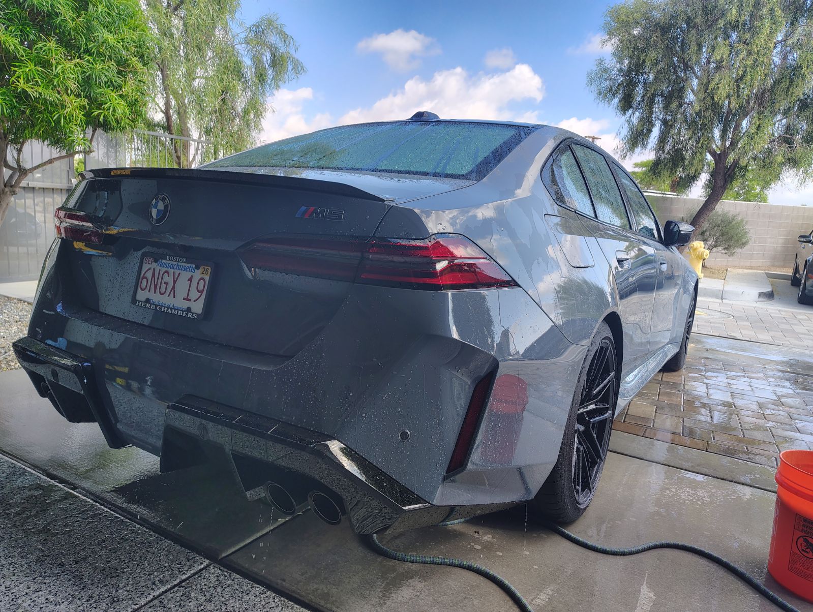 BMW interior red leather protection